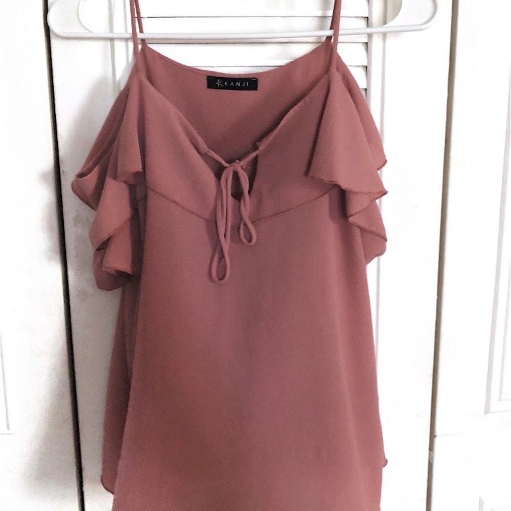 Off The Shoulder Pink Blouse